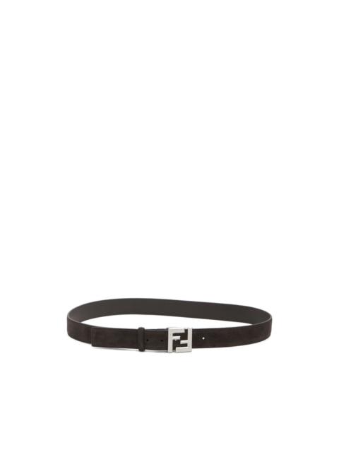 FF-buckle suede belt