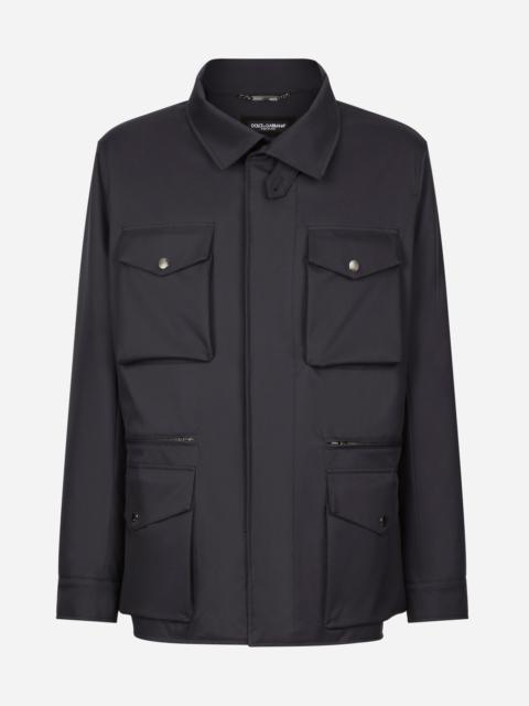 Technical fabric safari jacket