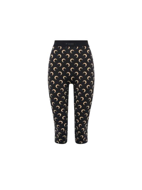 Moon Printed Jersey Capri Pants