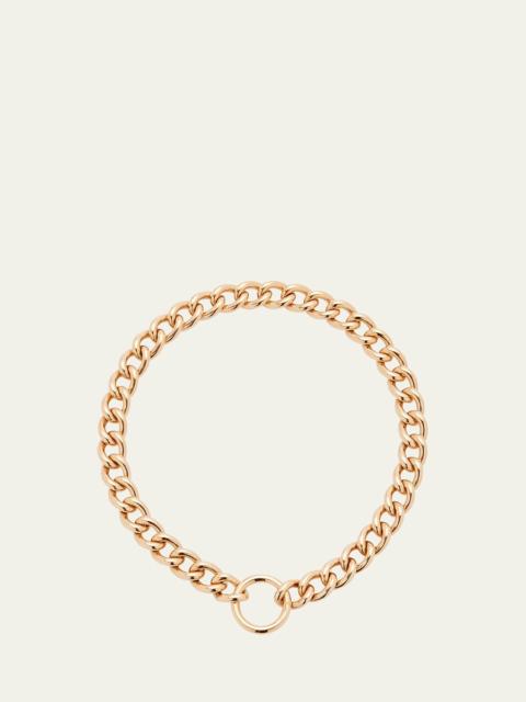 18K Rose Gold Catene Circle Clasp Necklace