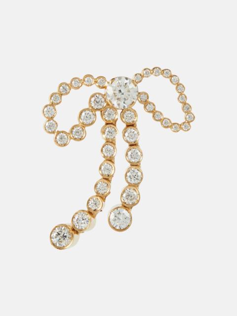 Rosette de Diamant 18kt gold single earring with diamonds