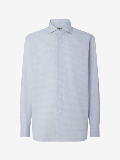 Cotton shirt with Grey/light Blue check pattern