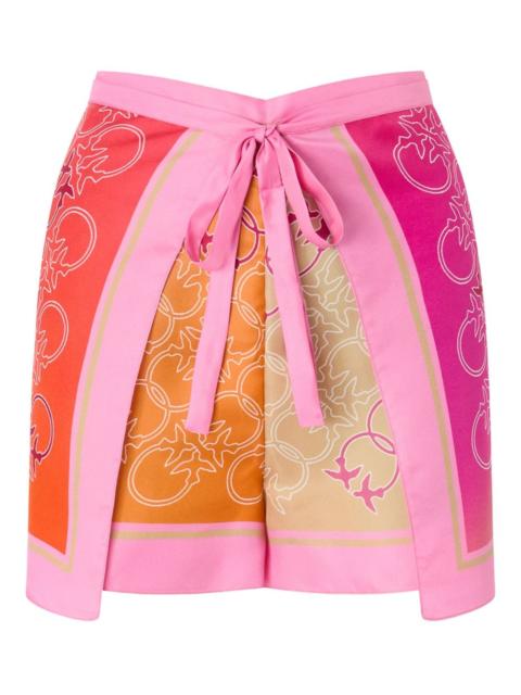 logo-print beach cover-up