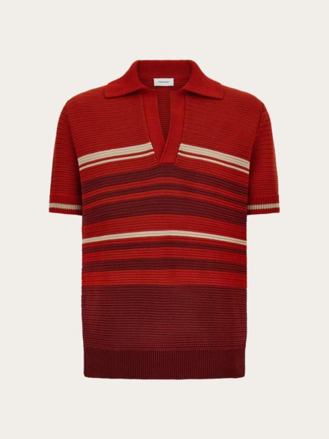 Cotton knit polo shirt