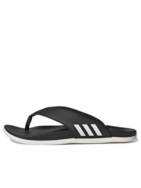 (WMNS) adidas Adilette Comfort Flip Flop 'Black White' HQ4458
