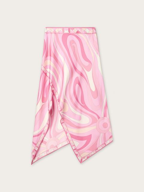 MARMO PRINT ASYMMETRICAL SKIRT