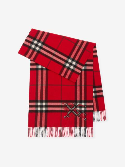 Wide Cross Stitch EKD Check Cashmere Scarf