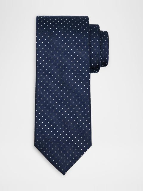 Men & apos;s Micro-Polka Dot Silk Tie