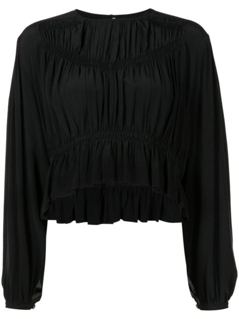 Nelino pleated silk blouse
