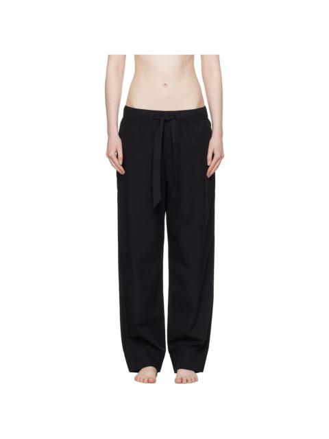 Black Poplin Pyjama Pants