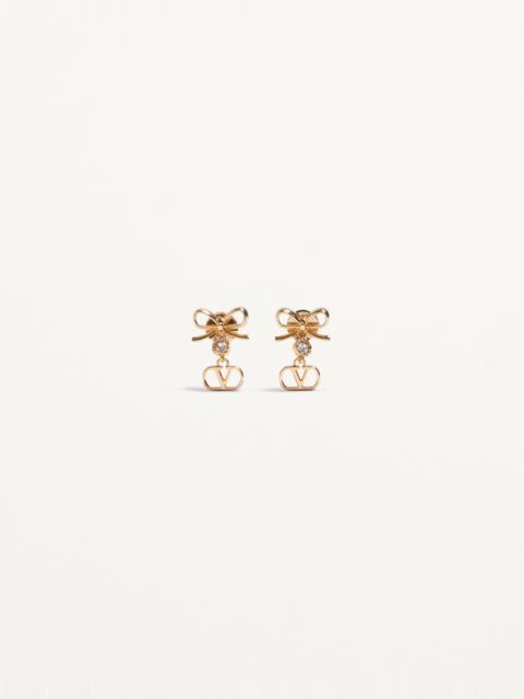 VLOGO SIGNATURE EARRINGS IN METAL AND SWAROVSKI® CRYSTALS