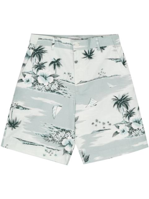 graphic-print deck shorts