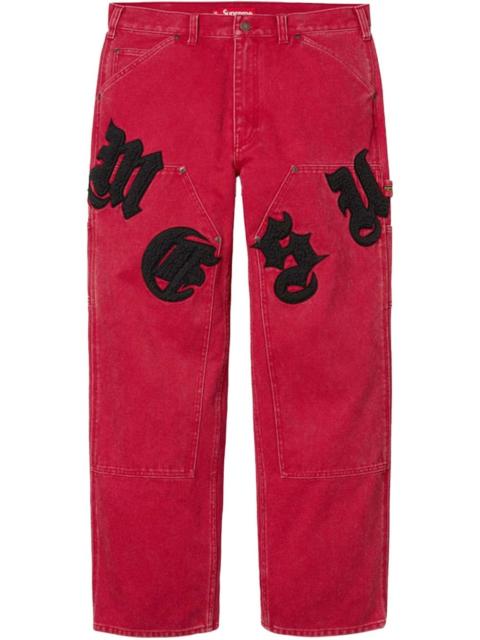Old English Canvas Double Knee Painter "SS 25 - Red" trousers