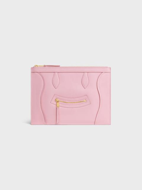 MEDIUM POUCH IN GLOSSY CALFSKIN