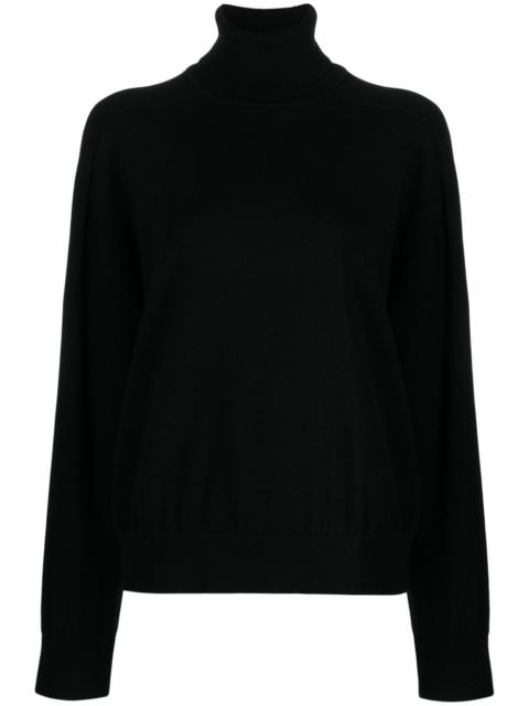 roll-neck fine-knit jumper