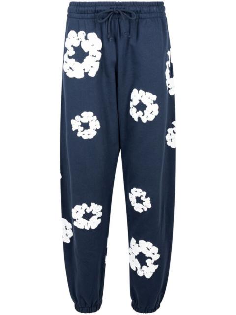 Cotton Wreath-print track pants