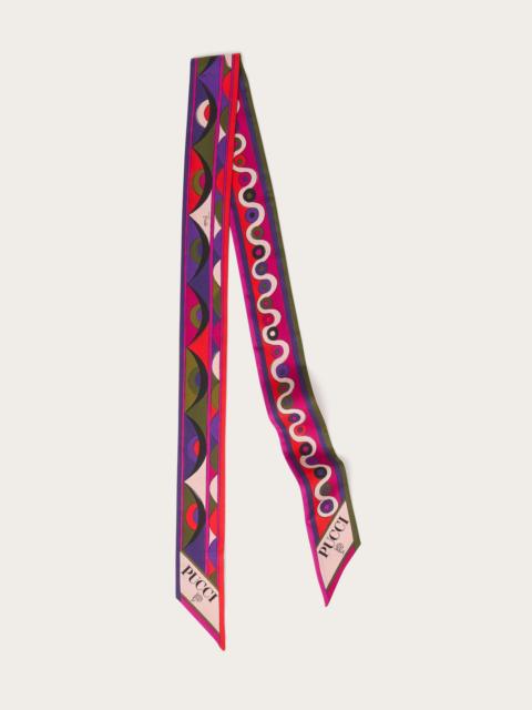 IRIDE AND ROMBI PRINT SILK TWILL SCARF