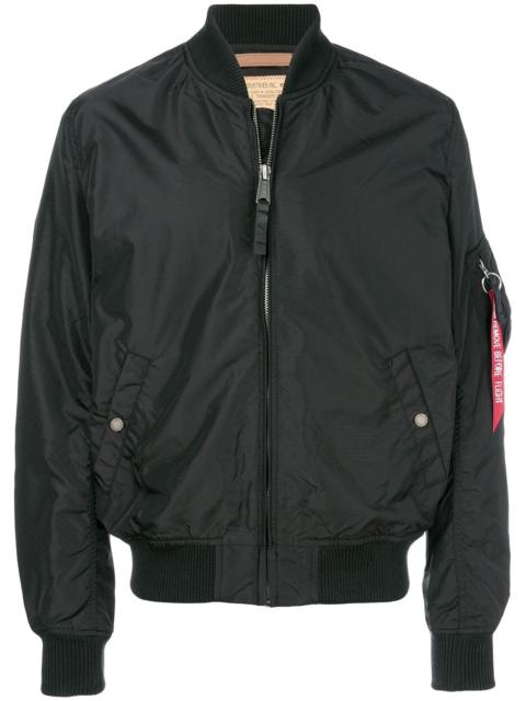 zipped bomber jacket