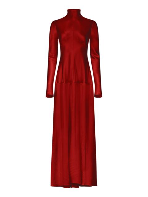 Mila Bias Cut Dress red