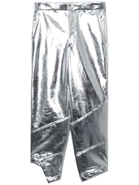 asymmetric cropped trousers