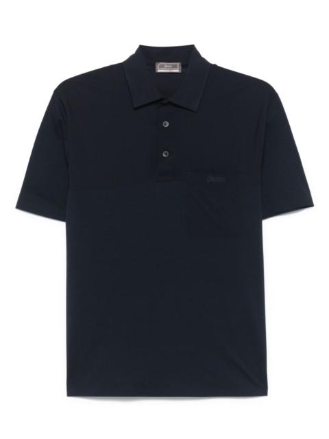logo-debossed polo shirt