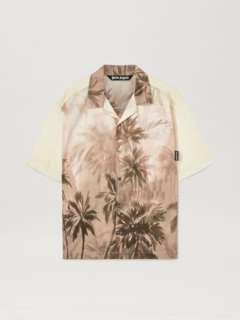 Sunset palms bowling shirt