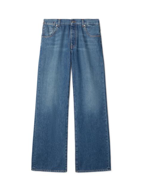 Blue Wide Denim Pants