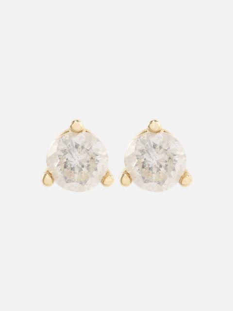 14kt gold earrings with diamonds