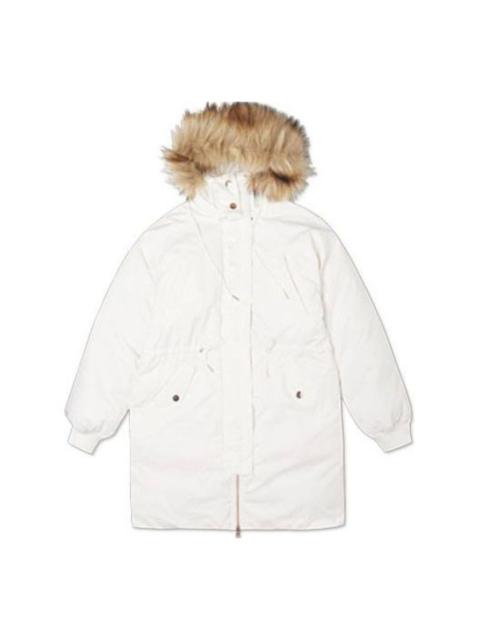 (WMNS) Converse Long Down Parka 'White' 10019430-A01