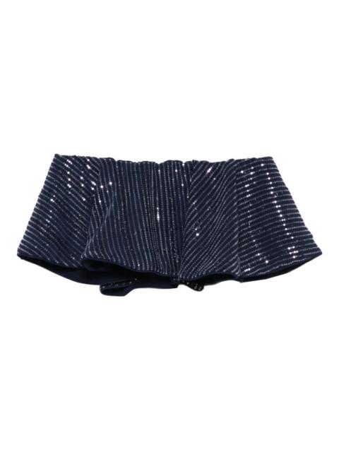 sequin-embellished top