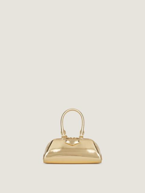 MINI ANTIGONA EAST-WEST BAG IN LAMINATED LEATHER