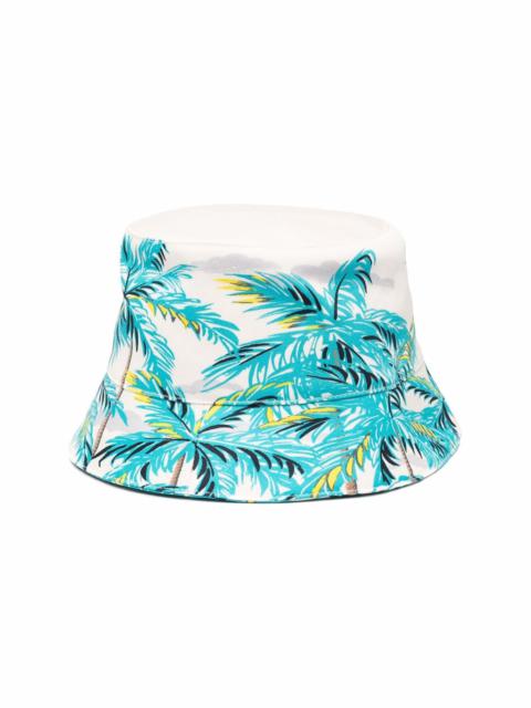 palm-print bucket hat