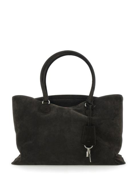 Osoi 'Shell Brot Large' Brown Shopper With Two Handles And Key Pendant In Suede Woman