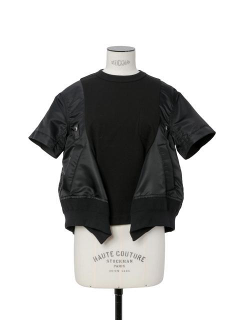 Nylon Twill x Cotton Jersey T-Shirt