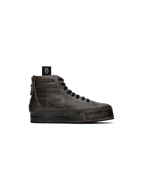 Black Rogue Distressed Sneakers