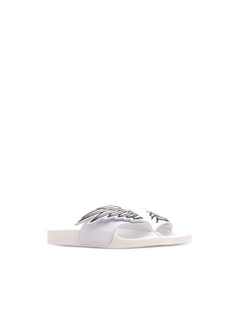 Adilette "Jeremy Scott Wings White" slides