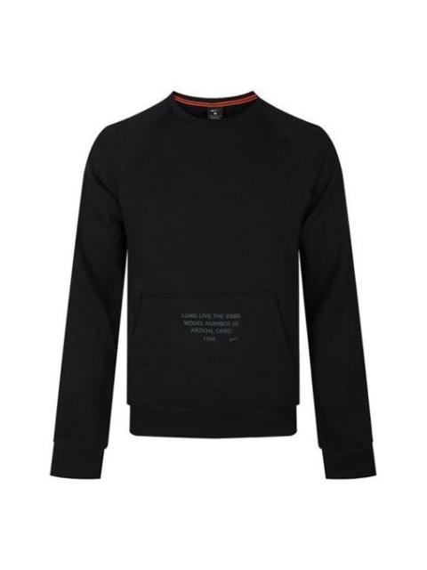 Nike LeBron Fleece Lined Long Sleeves Round Neck Pullover Black BV3633-010