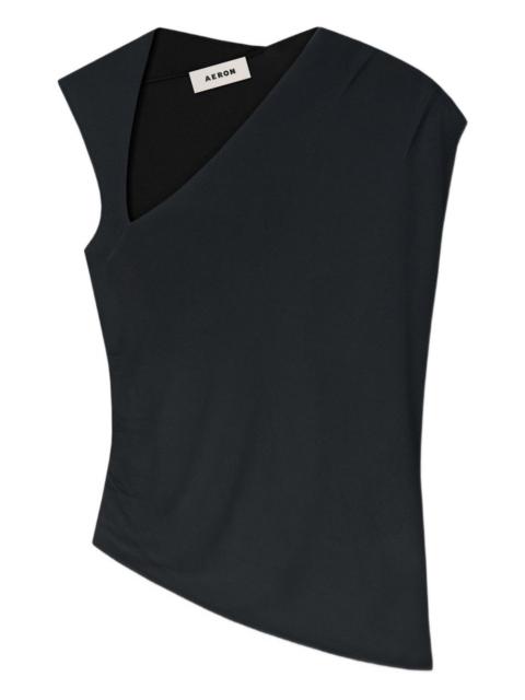 Samantha asymmetric cut-out top