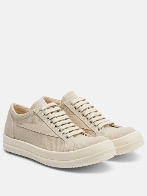 DRKSHDW Vintage suede-trimmed canvas sneakers