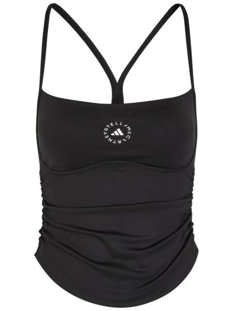 Adidas X Stella Mccartney Studio Logo-print Stretch-jersey Tank top