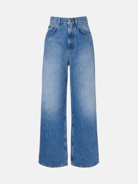 High-rise wide-leg jeans