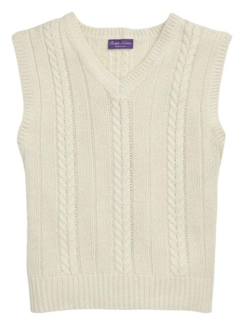 cable-knit vest