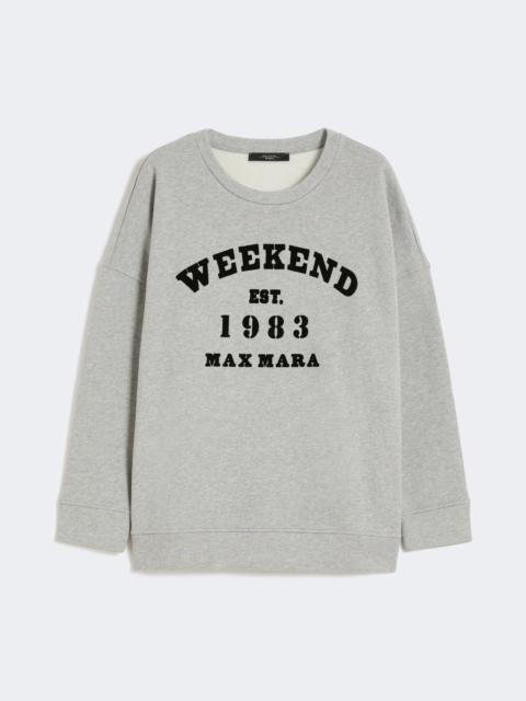 Cotton crew-neck sweatshirt - LIGHT GREY