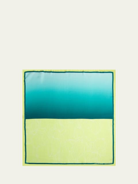 Neon Garden Silk Foulard