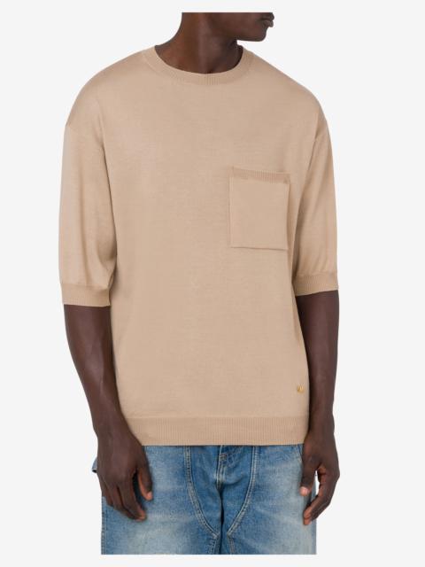 WOOL AND SILK SWEATER GOLDEN M