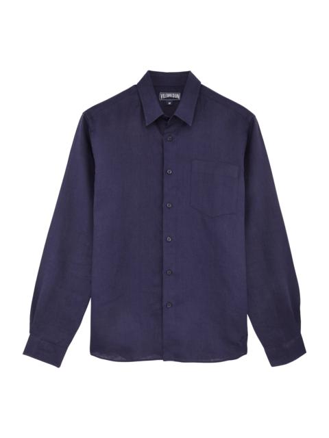 Men Linen Shirt Solid