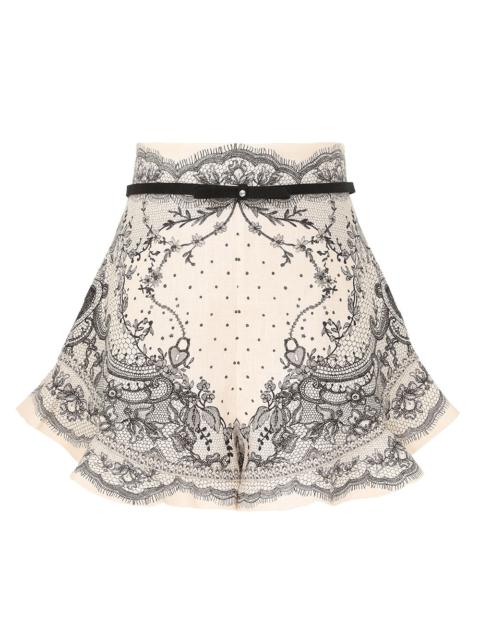 CRUSH FLAT FRONT FRILL SHORT