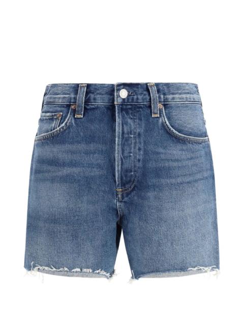 frayed denim shorts