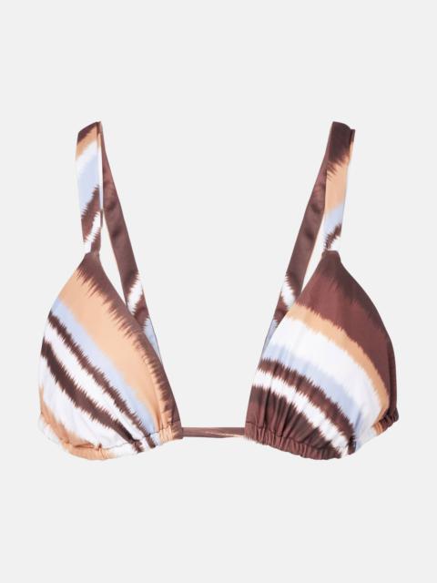 Mary striped bikini top