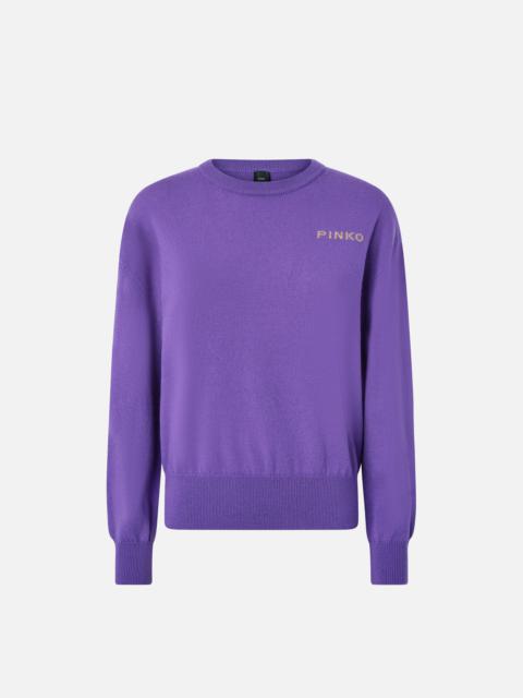 SWEATER WITH LOVE BIRDS MAXI-LOGO